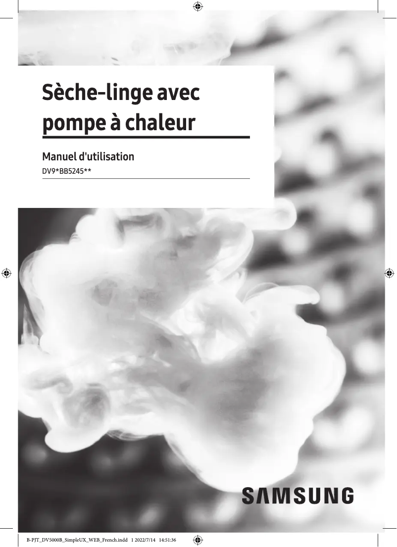 Page 1 de la notice Manuel utilisateur Samsung DV9EBB5245AW