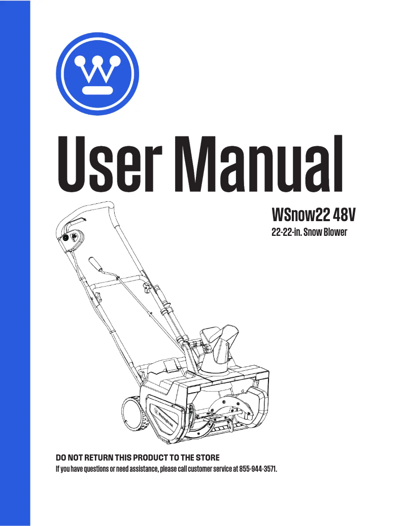 Image de la première page du manuel de l'appareil WSnow22