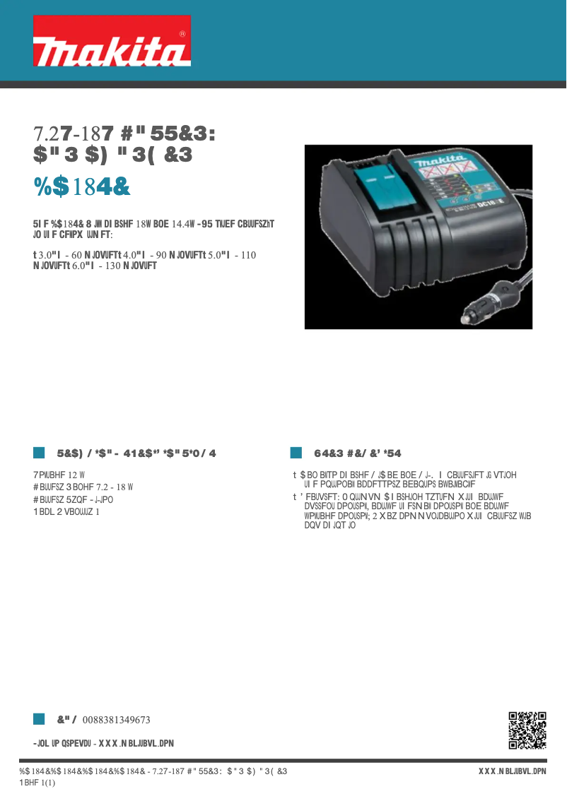 Image de la première page du manuel de l'appareil DC18SE