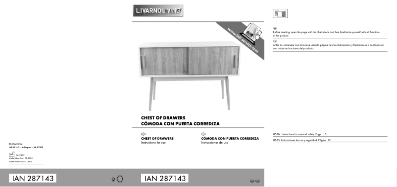 Page n°1 - Manuel utilisateur Livarno Lux IAN 287143