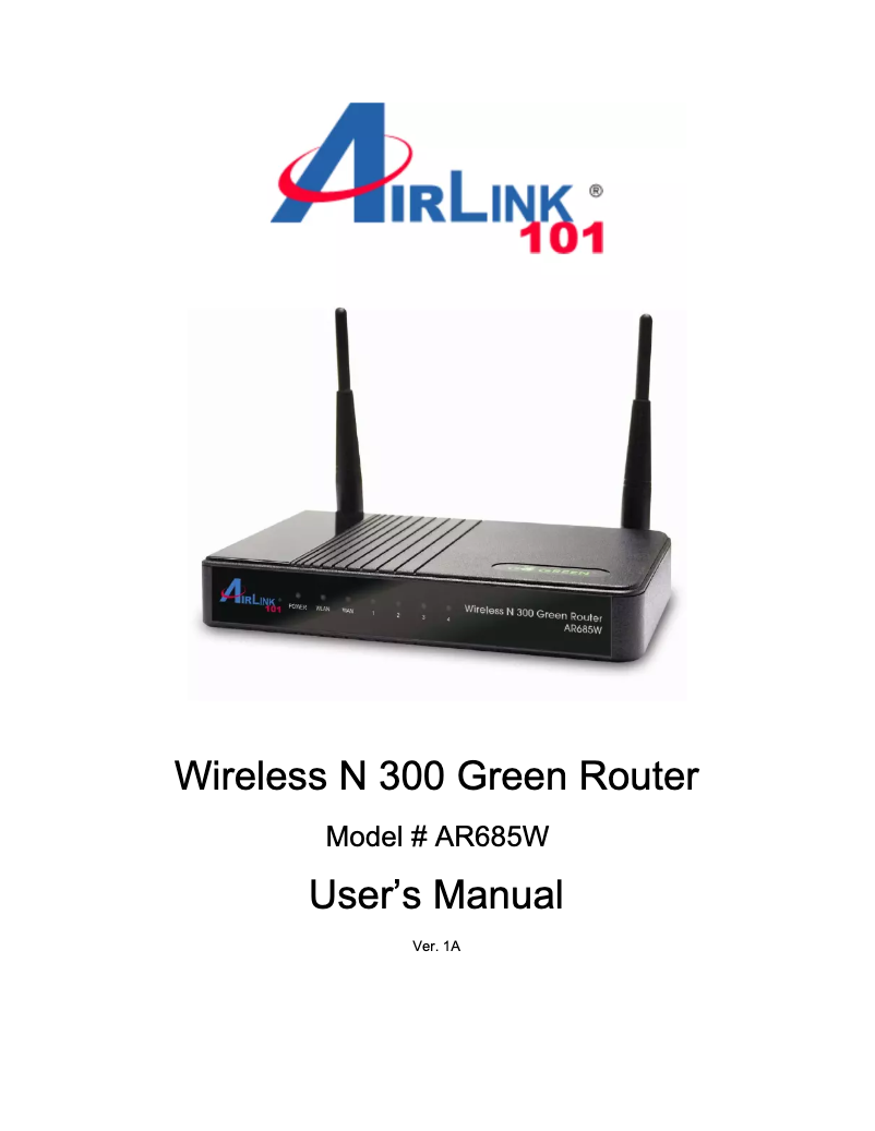 Image de la première page du manuel de l'appareil AR685W