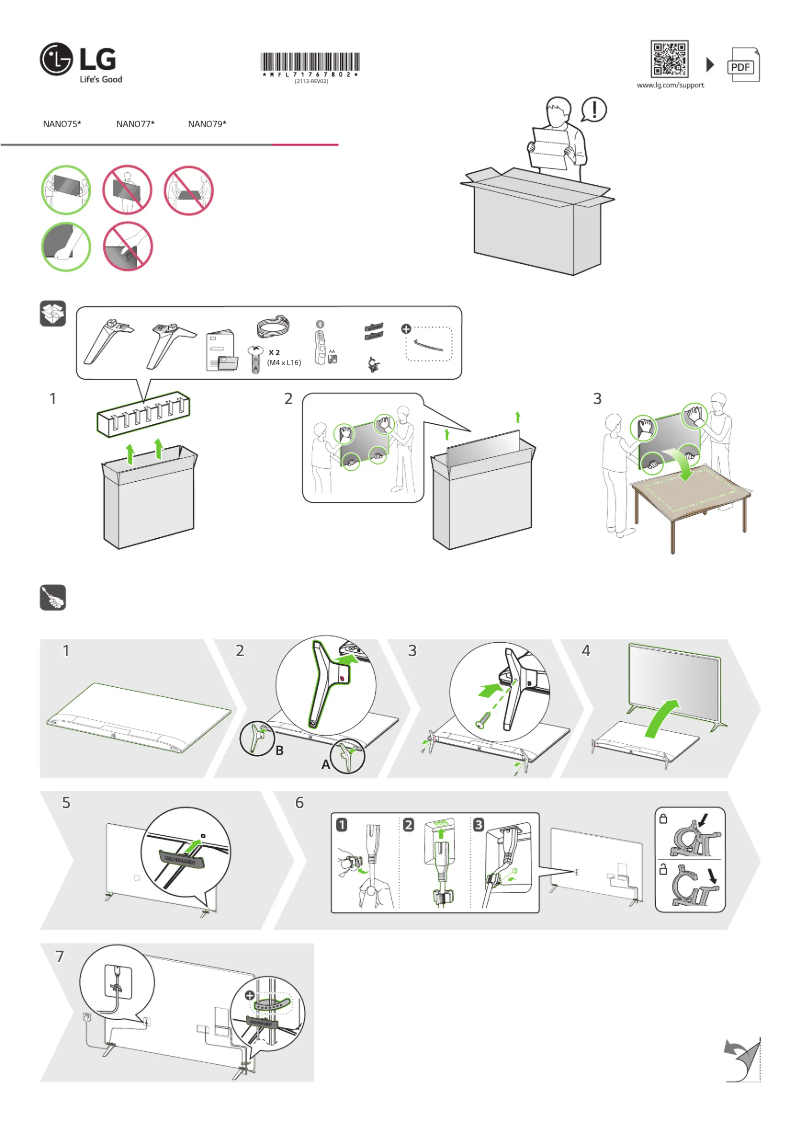 Page 1 de la notice Manuel utilisateur LG 43NANO796PB
