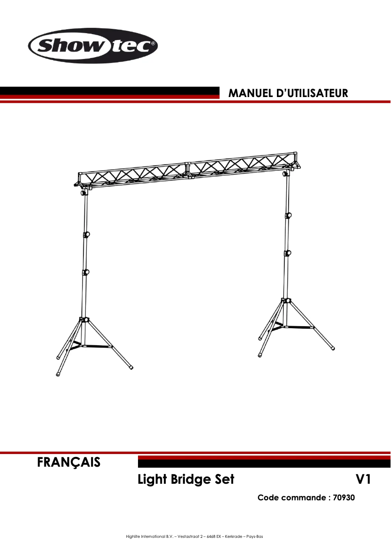 Page n°1 - Manuel utilisateur Showtec Light Bridge Set