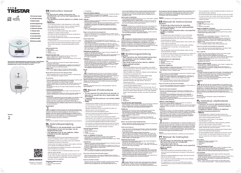 Image de la première page du manuel de l'appareil KW-2445