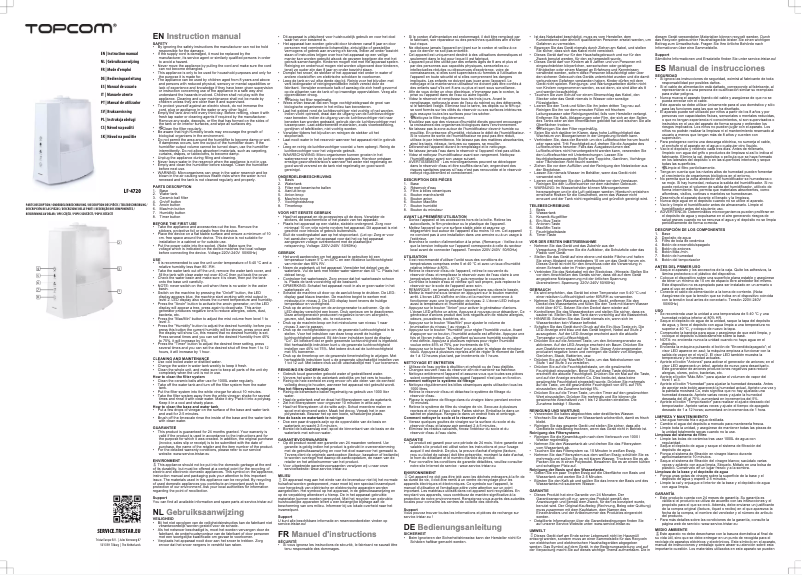 Page n°1 - Manuel utilisateur Topcom LF-4720