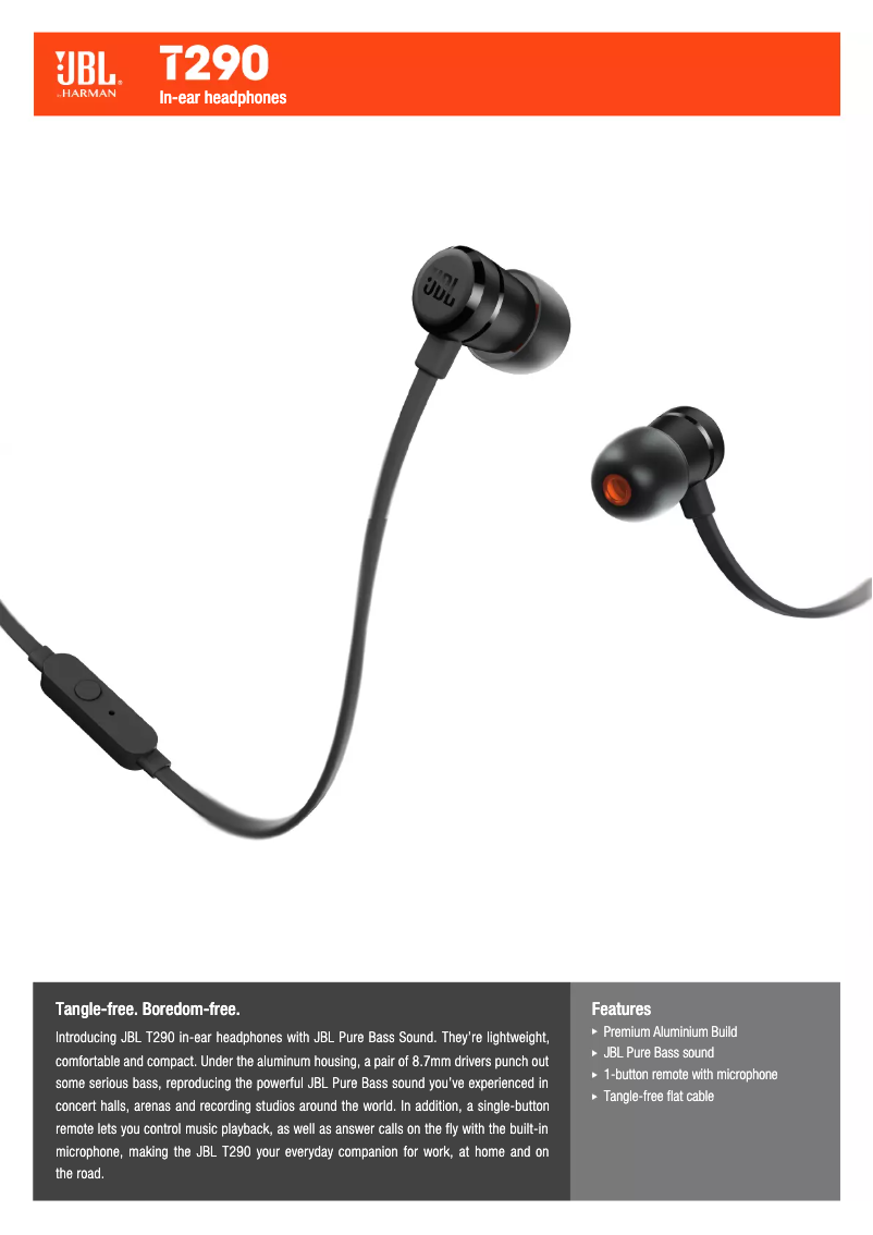 Image de la première page du manuel de l'appareil T290