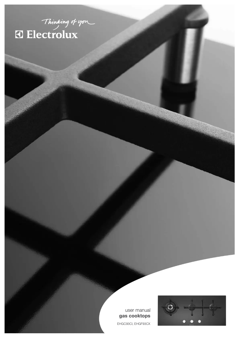 Image de la première page du manuel de l'appareil EHGF93CX