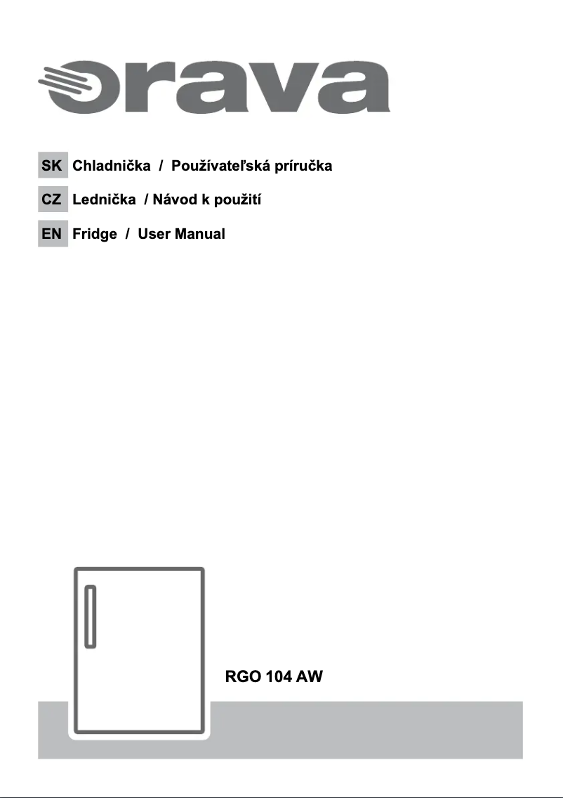 Image de la première page du manuel de l'appareil RGO-104 AW