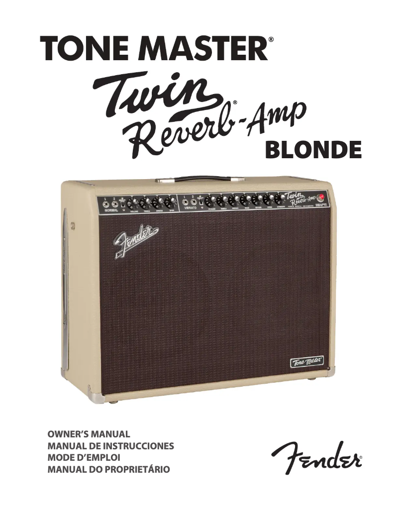 Image de la première page du manuel de l'appareil Tone Master Twin Reverb Blonde