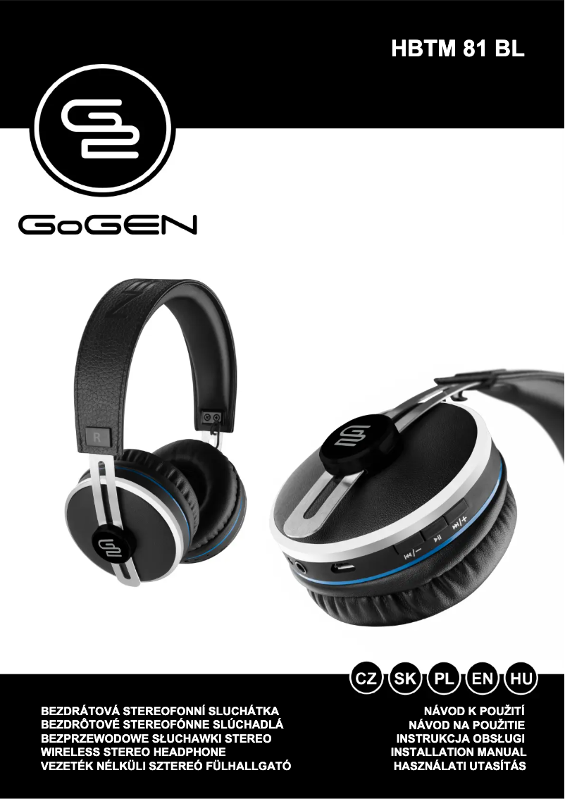 Page 1 of the manual User Manual GoGen HBTM 81BL