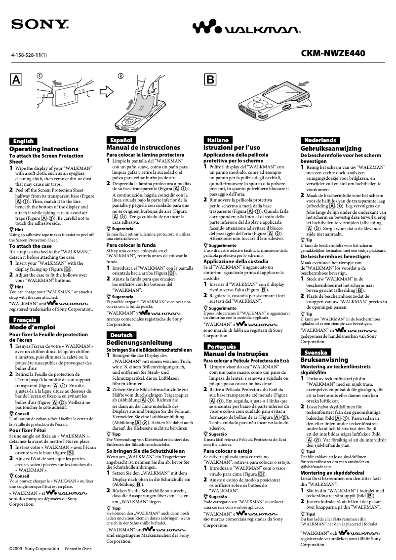 Página 1 del manual Manual de usuario Sony CKM-NWZE440