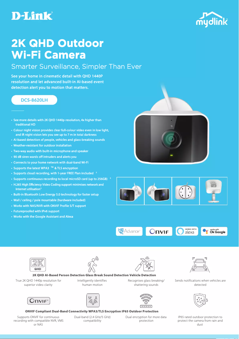 Image de la première page du manuel de l'appareil DCS-8620LH