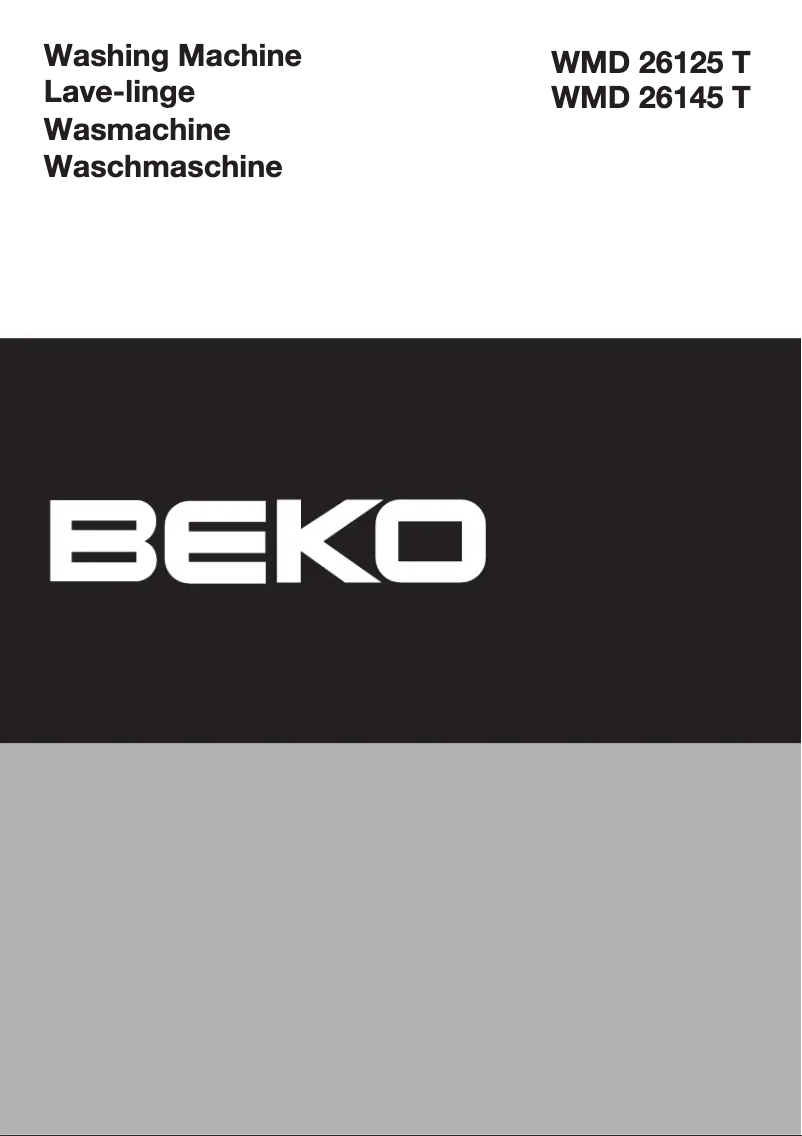 Page 1 de la notice Manuel utilisateur Beko WMD 26145 T