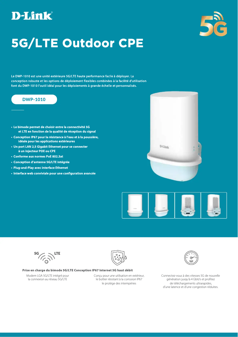 Page n°1 - Fiche technique D-Link DWP-1010