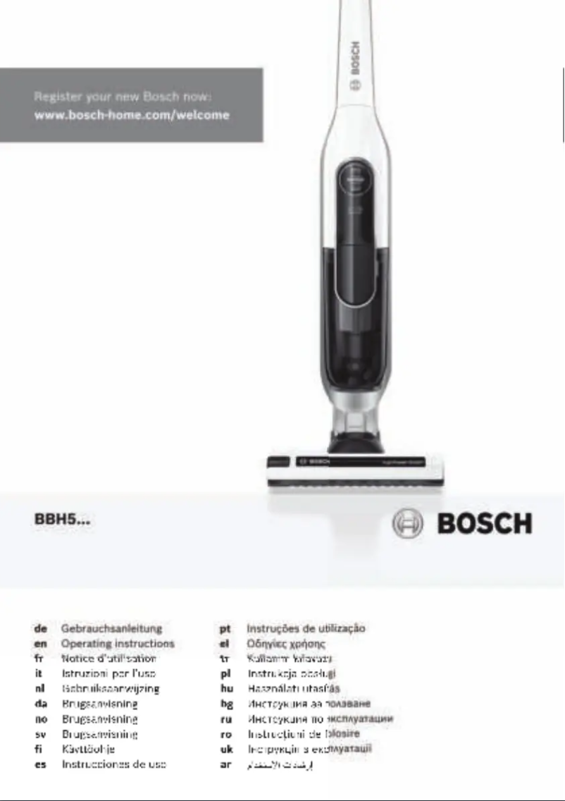Page 1 de la notice Manuel utilisateur Bosch Athlet BBH52550