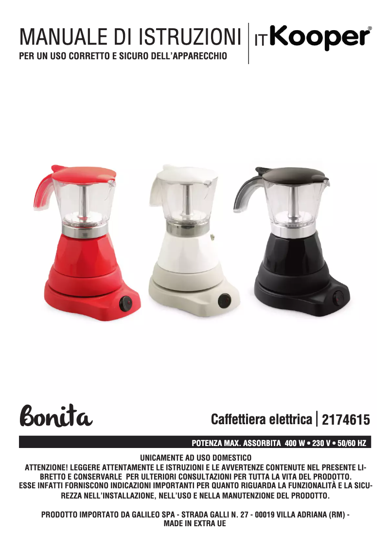 Page 1 de la notice Manuel utilisateur Kooper 2174615