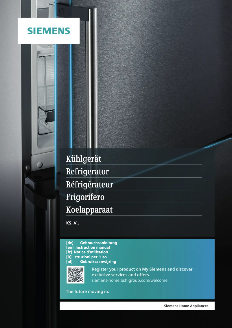 Page 1 de la notice Manuel utilisateur Siemens KS36VVWDP