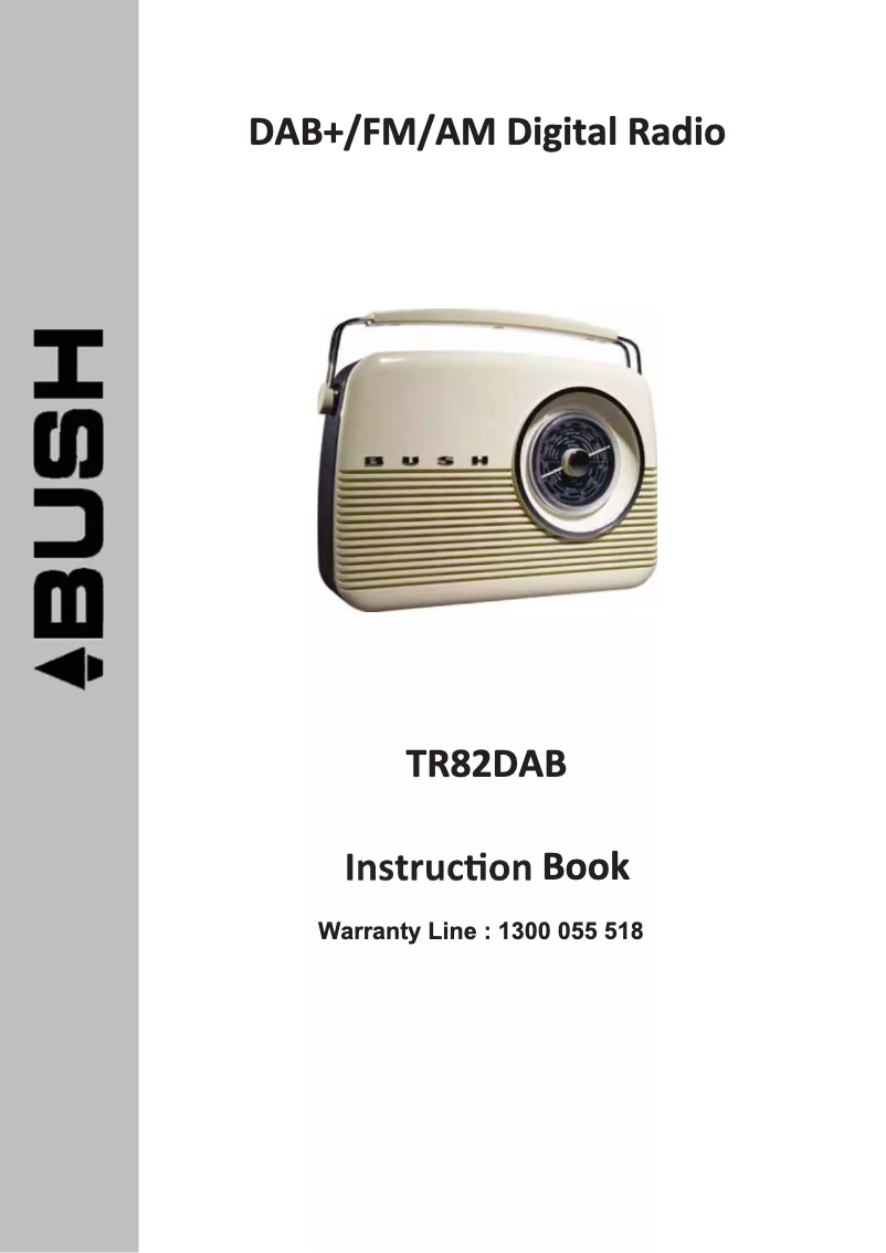 Página 1 del manual Manual de usuario Bush TR82DAB