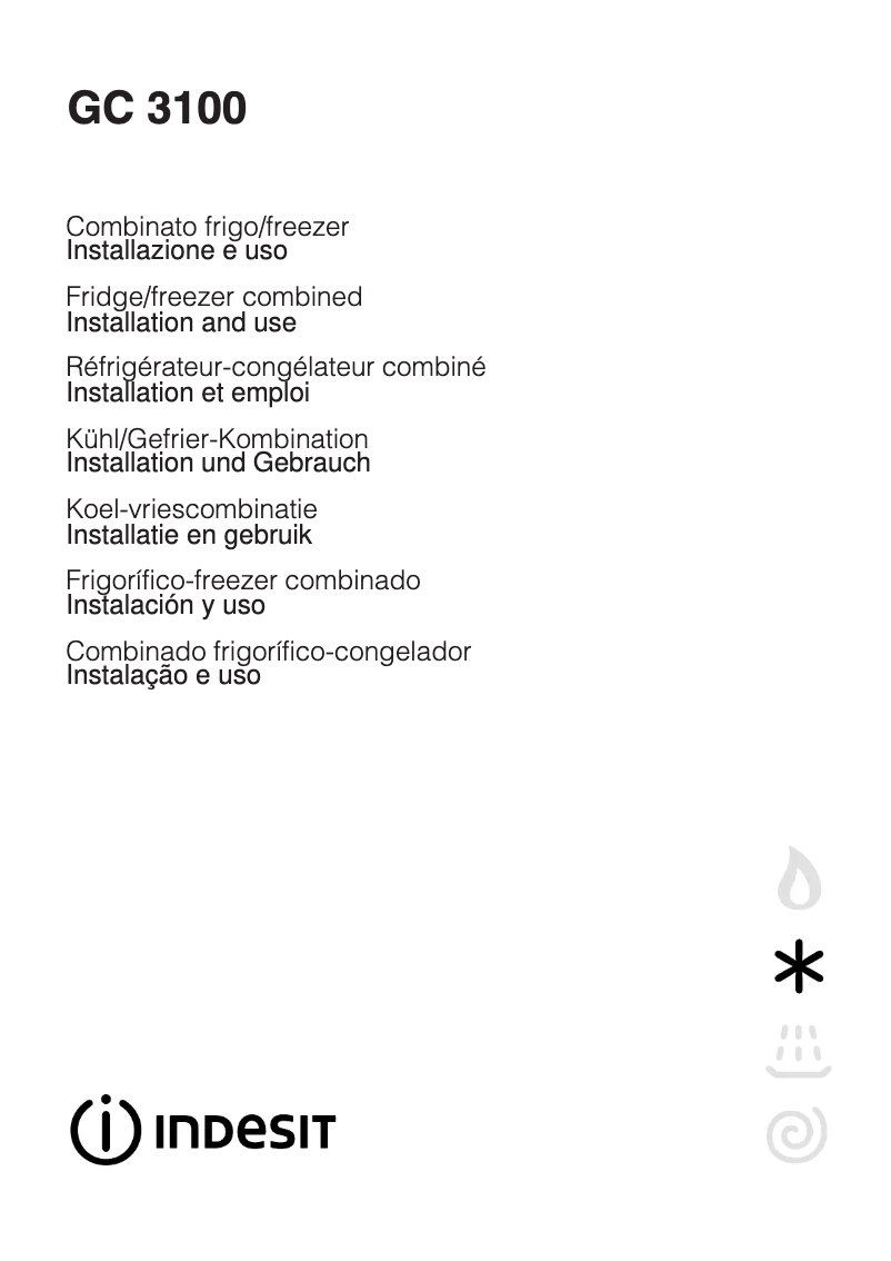 Página 1 del manual Manual de usuario Indesit GC 3100