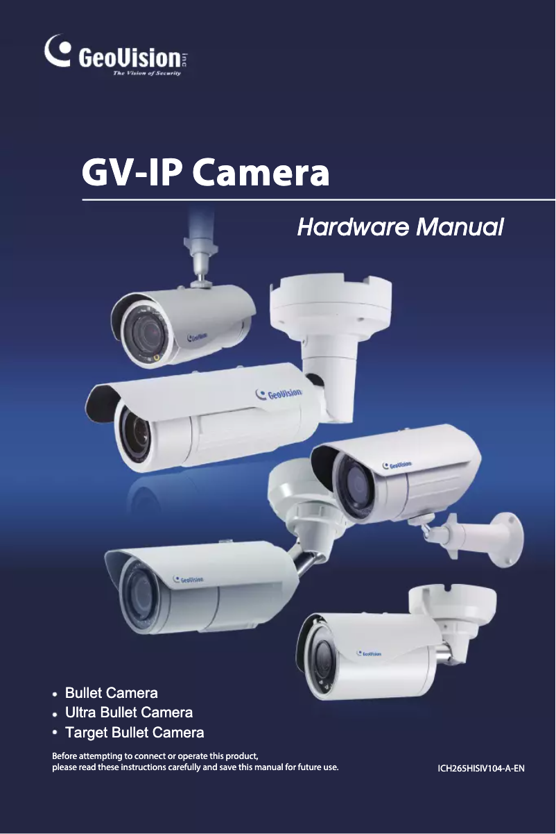 Page 1 de la notice Manuel utilisateur Geovision Arctic GV-BL5311