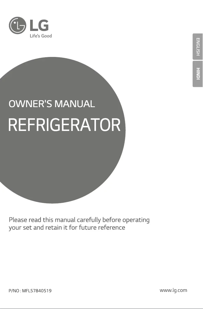 Page 1 de la notice Manuel utilisateur LG GL-Q292SHAY