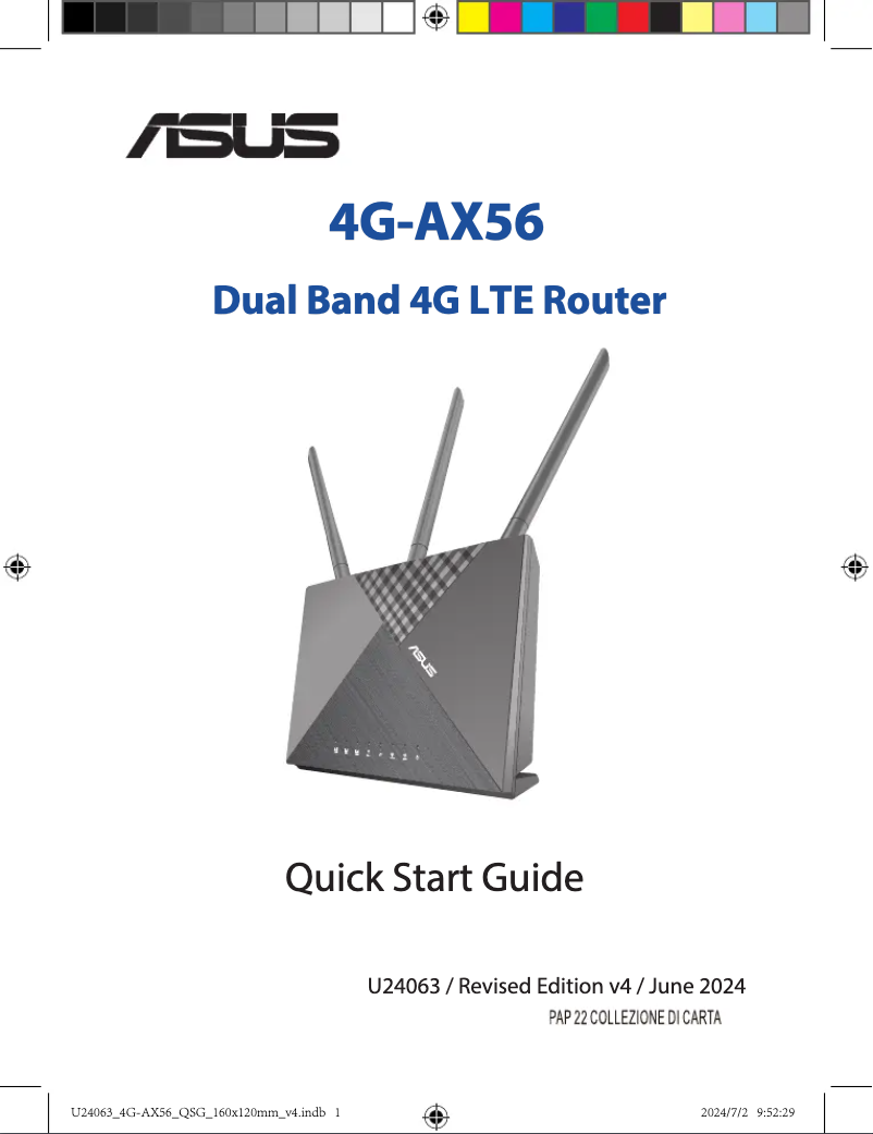 Image de la première page du manuel de l'appareil 4G-AX56