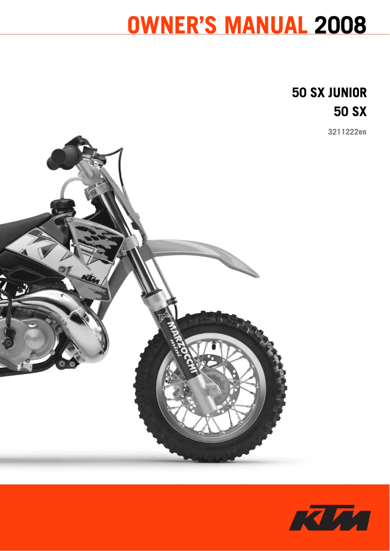 Image de la première page du manuel de l'appareil 50 SX (2008)