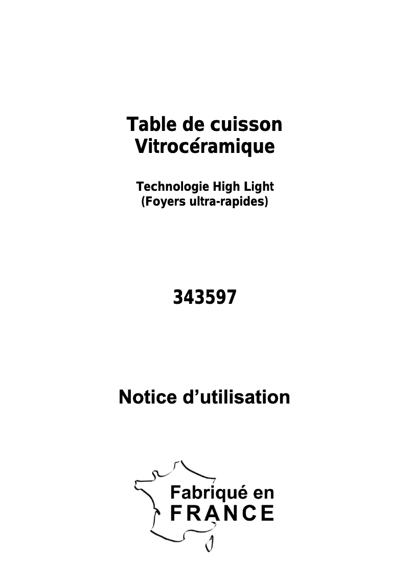 Image de la première page du manuel de l'appareil 343597