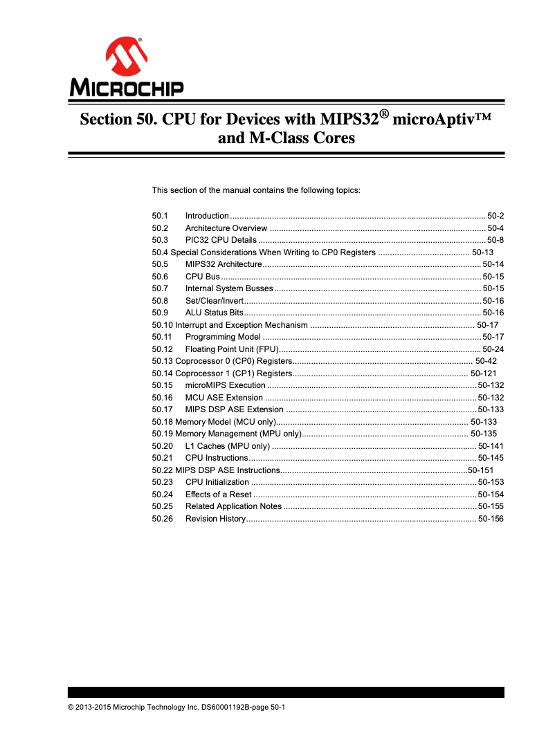 Page 1 de la notice Manuel utilisateur Microchip PIC32MK0512MCF064