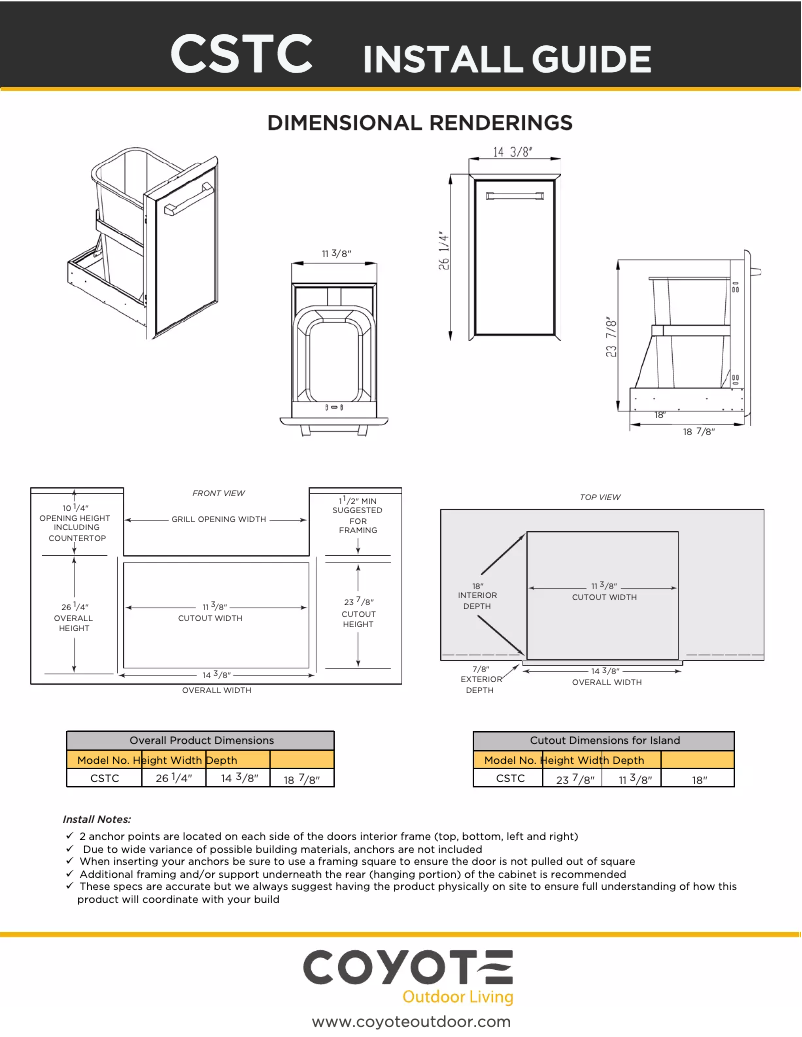 Image de la première page du manuel de l'appareil CSTC