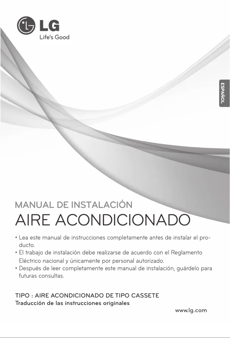 Página 1 del manual Guía de instalación LG MT08AH