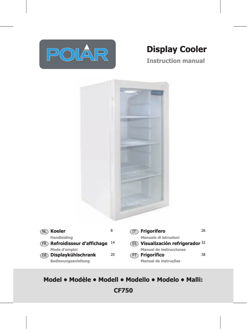 Page 1 de la notice Manuel utilisateur Polar CF750