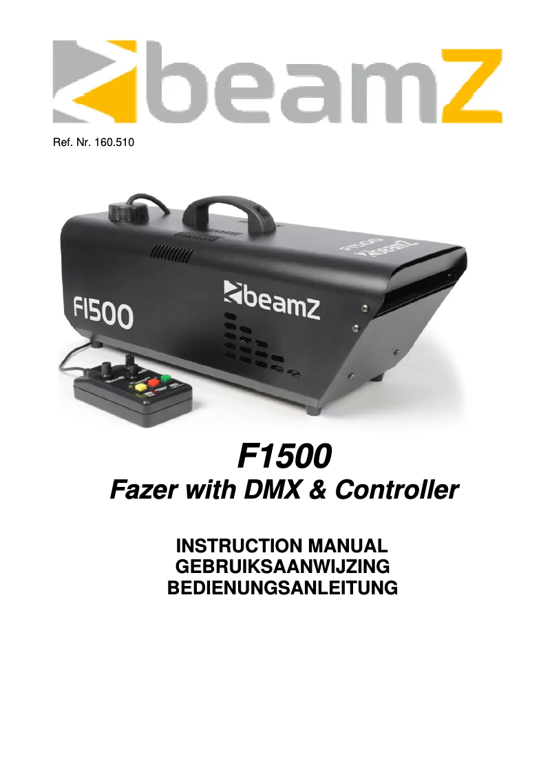 Page 1 de la notice Manuel utilisateur BeamZ F1500 160.510