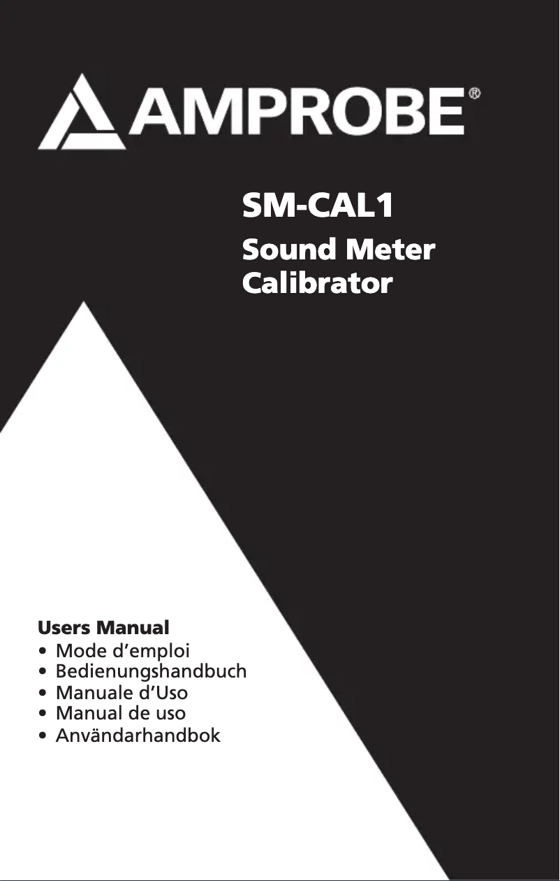 Page n°1 - Manuel utilisateur Amprobe SM-CAL-1