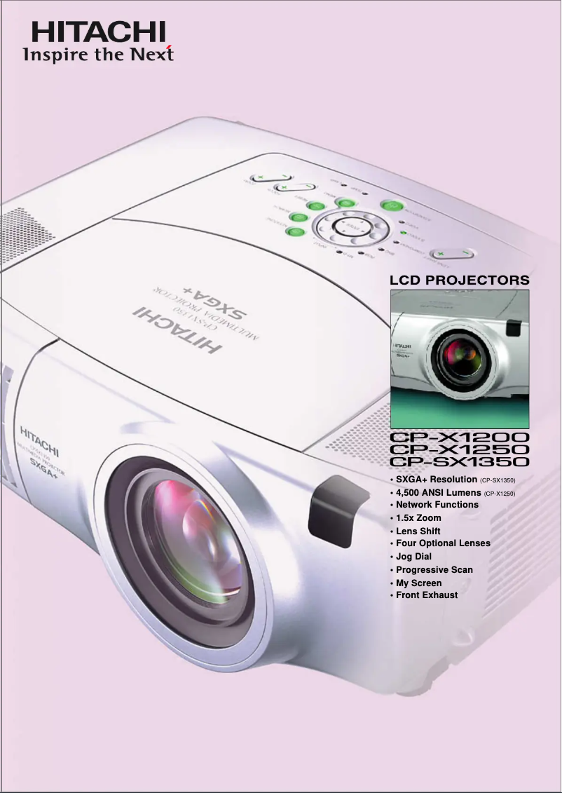 Page n°1 - Brochure Hitachi CP-SX1350W
