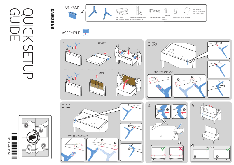 Imagen de la primera página del manual del dispositivo UN55KS8000F