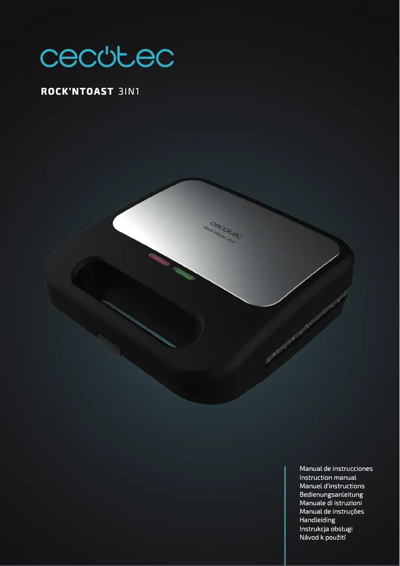 Page 1 de la notice Manuel utilisateur Cecotec Rock'ntoast 3in1