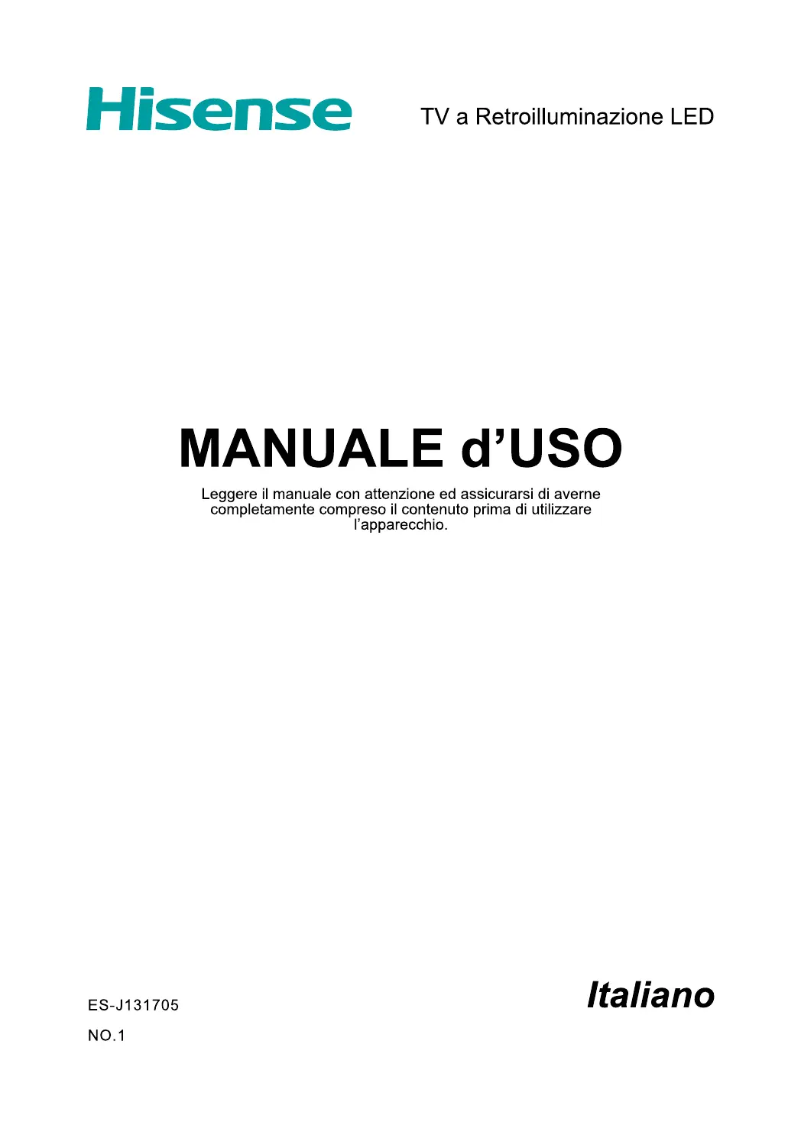 Page 1 de la notice Manuel utilisateur Hisense 58XT880