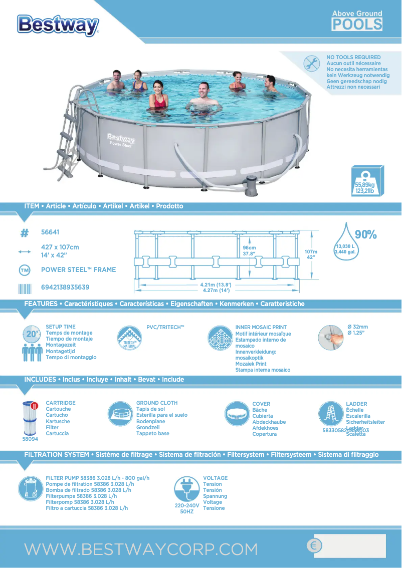 Page 1 de la notice Manuel utilisateur Bestway Power Steel 56641