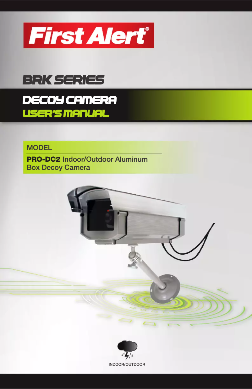 Page 1 de la notice Manuel utilisateur BRK PRO-DC2