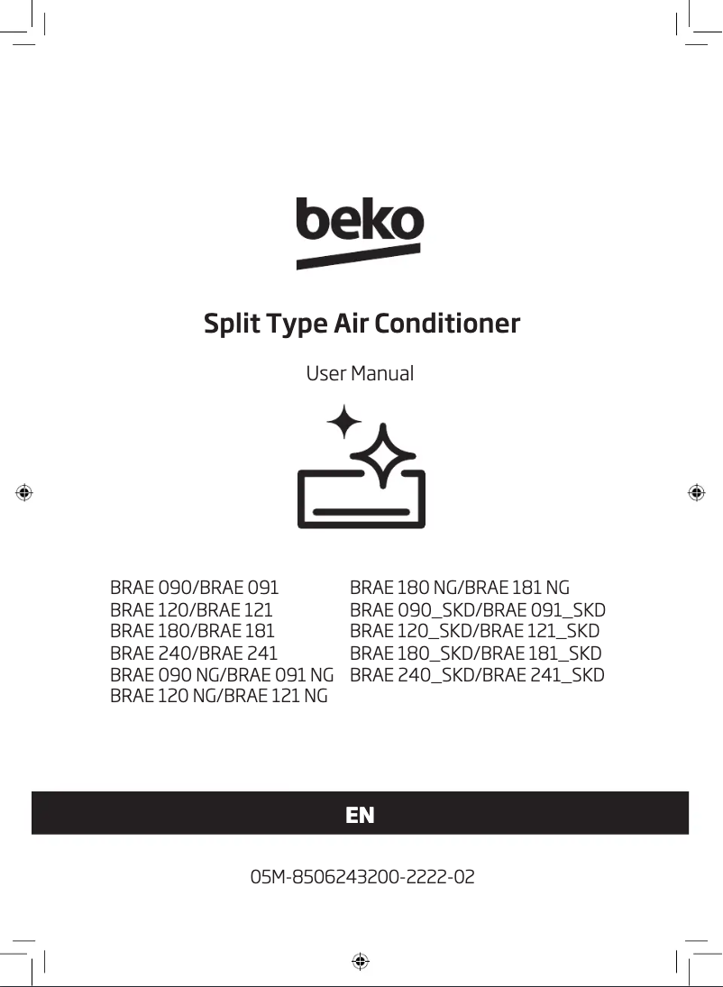 Image de la première page du manuel de l'appareil BRAE 180