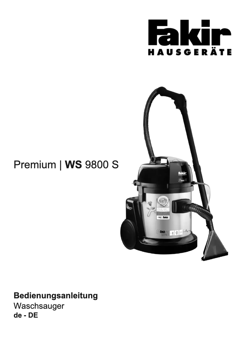 Image de la première page du manuel de l'appareil Premium SR 9800 S
