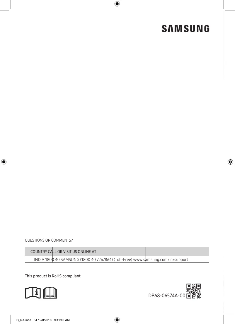 Page 1 de la notice Manuel utilisateur Samsung AR18MV5NEWKNNA