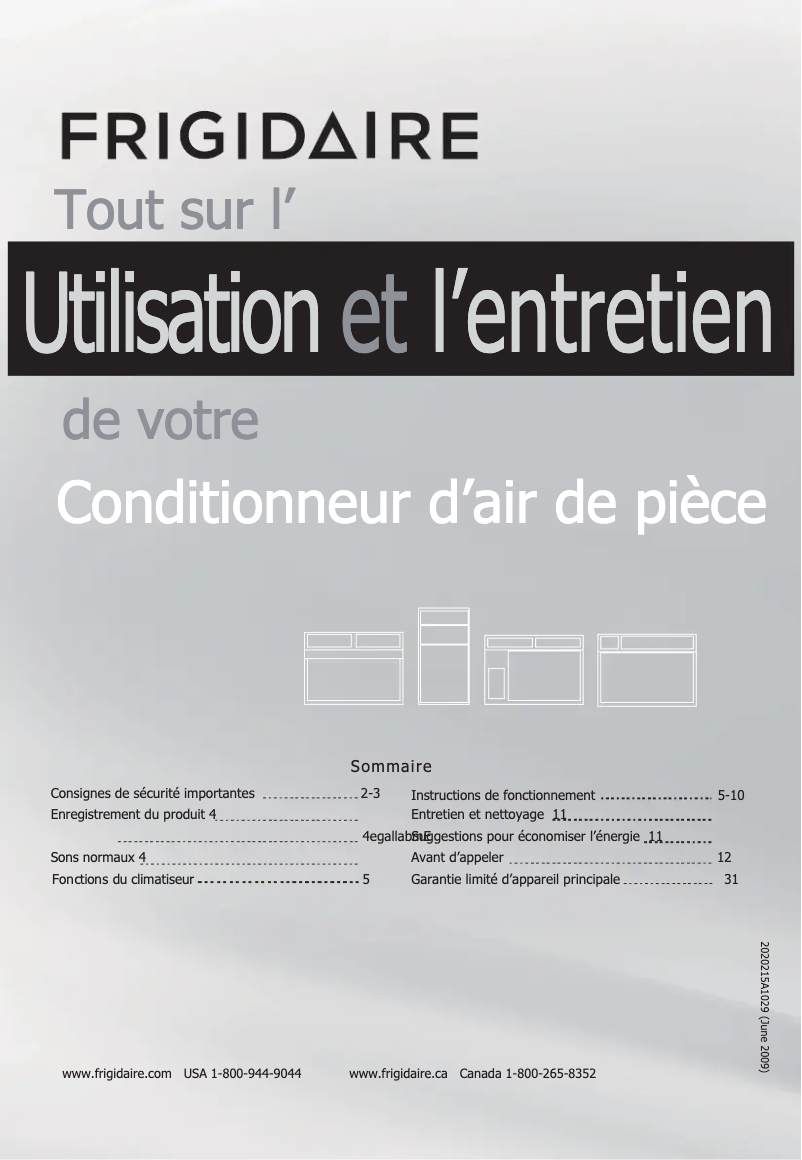 Image de la première page du manuel de l'appareil FFRA1022Q1