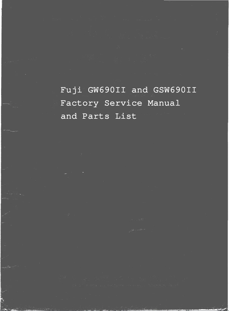 Page 1 de la notice Manuel utilisateur Fuji GW690II