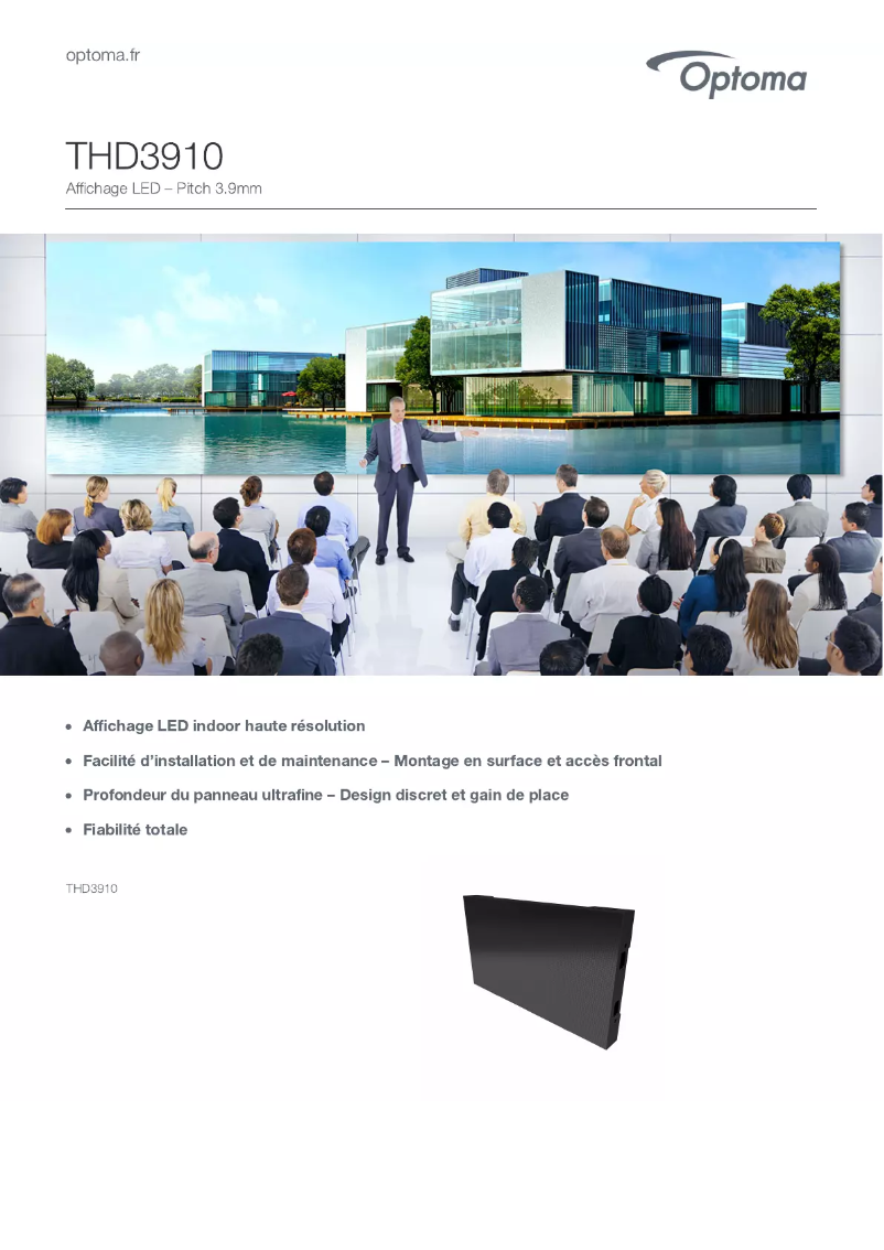 Page 1 de la notice Manuel utilisateur Optoma THD3910