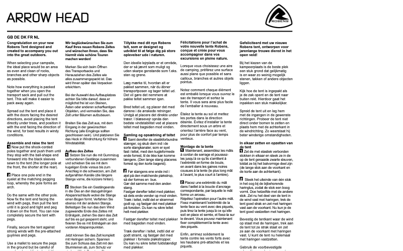 Imagen de la primera página del manual del dispositivo Arrow Head