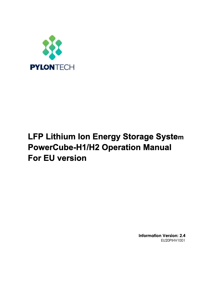 Image de la première page du manuel de l'appareil PowerCube-H1