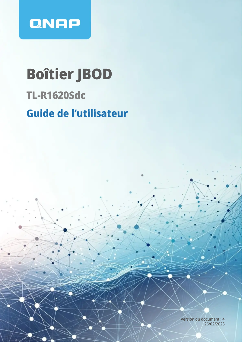 Page n°1 - Manuel utilisateur QNAP TL-R1620Sdc