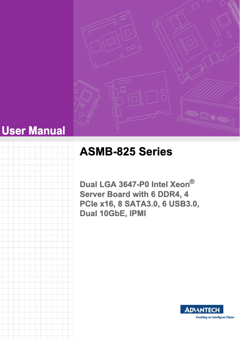 Page n°1 - Manuel utilisateur Advantech ASMB-825